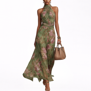 Women’s Elegant Sleeveless Flowy Summer Maxi Dress