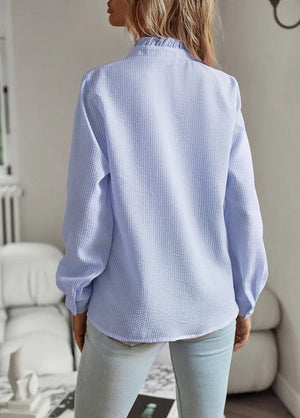 Flattering Long Sleeve Women Shirt With Cuffs