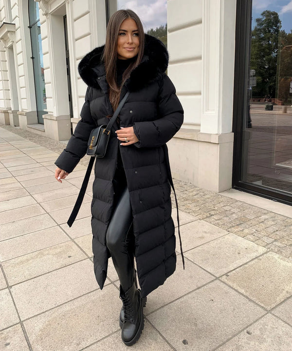 Belted Women's Winter Puffer Coat