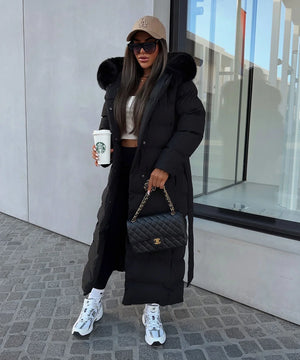 Belted Women's Winter Puffer Coat