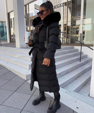 Belted Women's Winter Puffer Coat