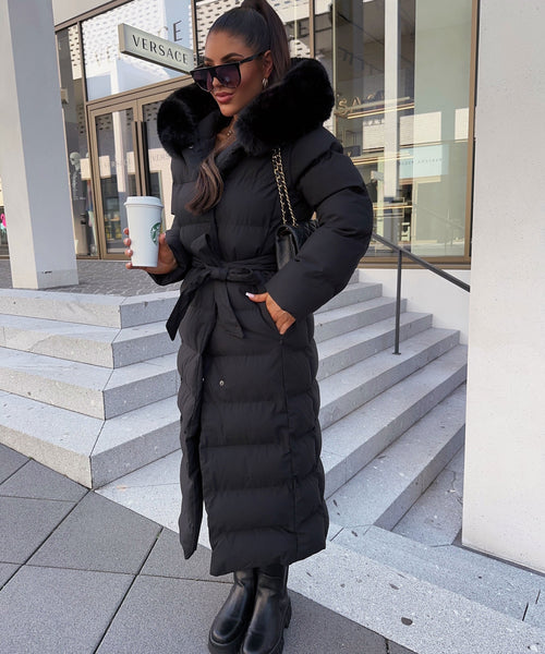 Belted Women's Winter Puffer Coat