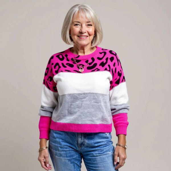 Women's Leopard Print Casual Sweater