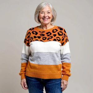 Women's Leopard Print Casual Sweater