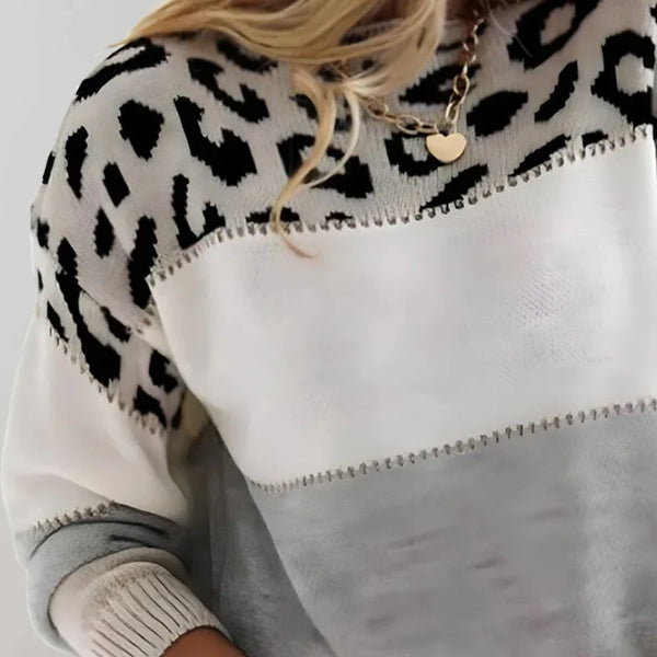 Women's Leopard Print Casual Sweater