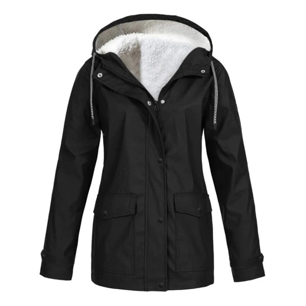 Women's Hooded Fleece-Lined Utility Jacket