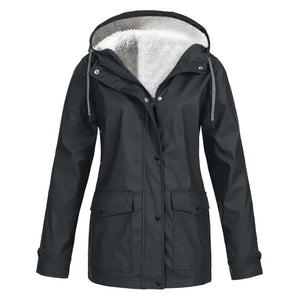 Women's Hooded Fleece-Lined Utility Jacket