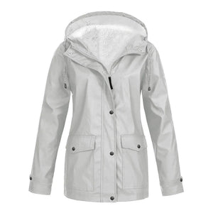 Women's Hooded Fleece-Lined Utility Jacket