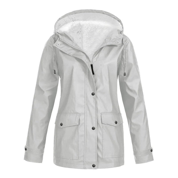 Women's Hooded Fleece-Lined Utility Jacket