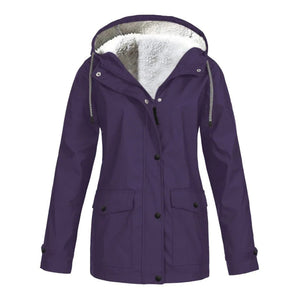 Women's Hooded Fleece-Lined Utility Jacket