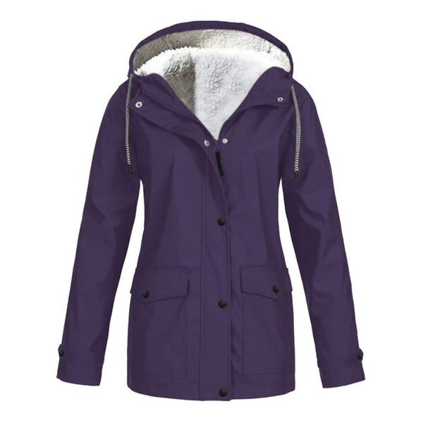 Women's Hooded Fleece-Lined Utility Jacket