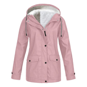 Women's Hooded Fleece-Lined Utility Jacket