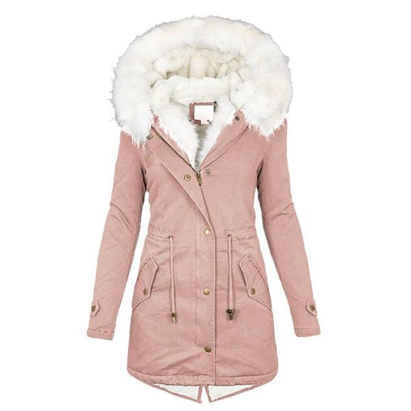 Women's Faux Fur Hooded Winter Parka Coat