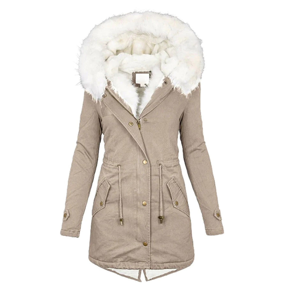 Women's Faux Fur Hooded Winter Parka Coat