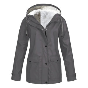 Women's Hooded Fleece-Lined Utility Jacket