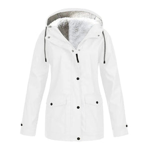 Women's Hooded Fleece-Lined Utility Jacket