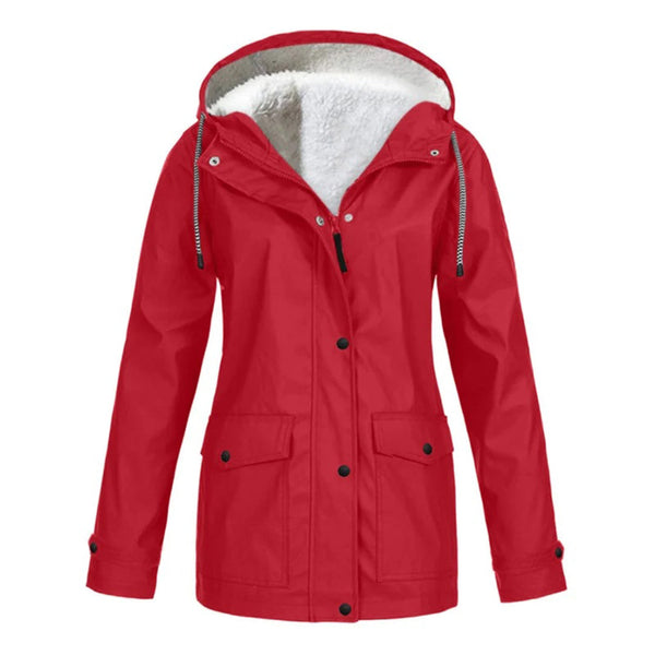 Women's Hooded Fleece-Lined Utility Jacket