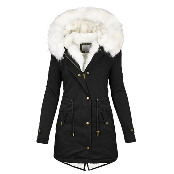 Women's Faux Fur Hooded Winter Parka Coat