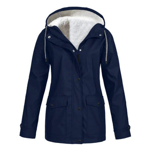 Women's Hooded Fleece-Lined Utility Jacket
