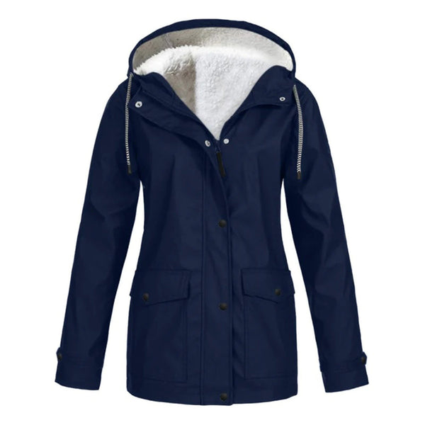 Women's Hooded Fleece-Lined Utility Jacket