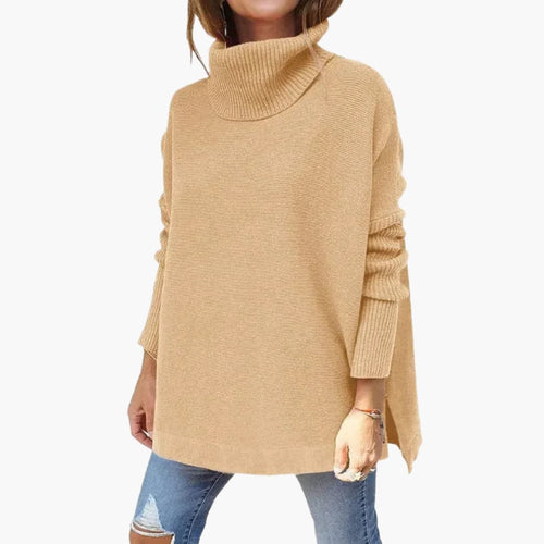 Women's Ribbed Knit Turtleneck Sweater