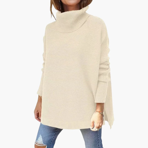 Oversized Turtleneck Sweater Women Cozy Relaxed Fit