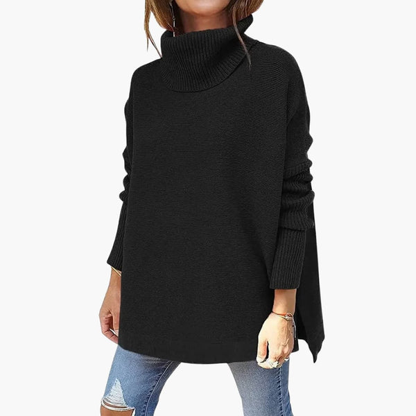 Oversized Turtleneck Sweater Women Cozy Relaxed Fit
