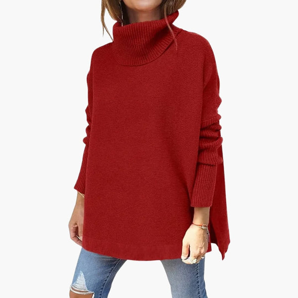 Oversized Turtleneck Sweater Women Cozy Relaxed Fit