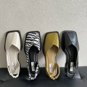 Stylish Women's Slingback Sandals with Comfortable Square Toe