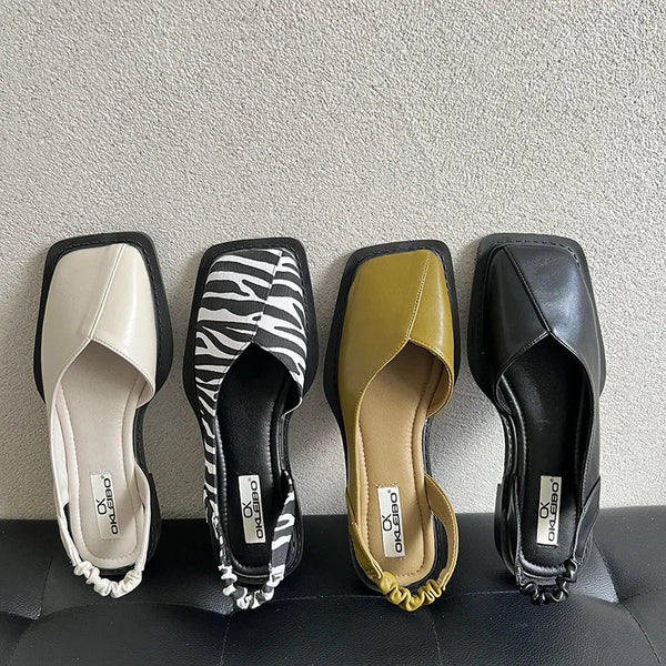 Stylish Women's Slingback Sandals with Comfortable Square Toe