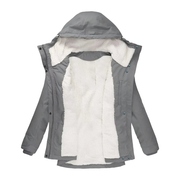 Women's Waterproof Winter Coat with Hood and Longline Design