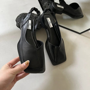 Stylish Women's Slingback Sandals with Comfortable Square Toe