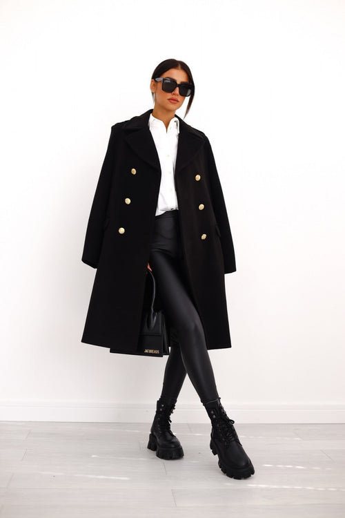 Women's Double-Breasted Long Coat
