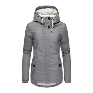 Women's Waterproof Winter Coat with Hood and Longline Design