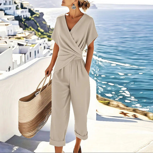Women’s Elegant Relaxed-Fit Two-Piece Resort Outfit Set
