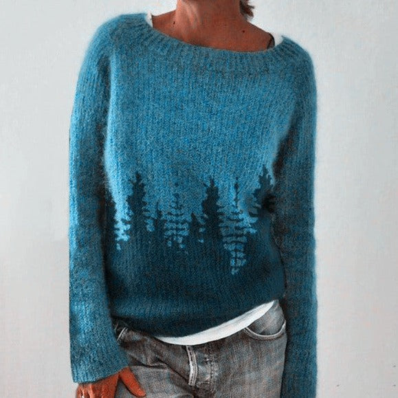 Cozy Knit Sweater with Fair Isle Pattern