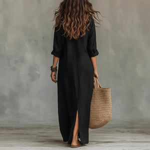 Women’s Boho Button-Down Maxi Dress