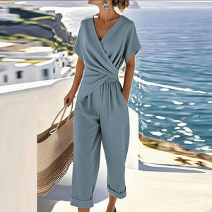 Women’s Elegant Relaxed-Fit Two-Piece Resort Outfit Set