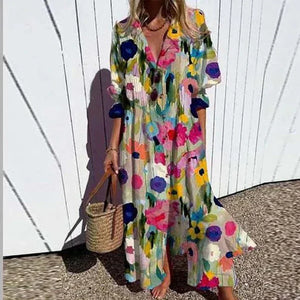 Women’s Floral Print Boho Maxi Dress
