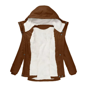 Women's Waterproof Winter Coat with Hood and Longline Design