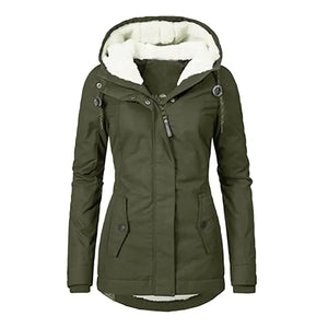 Women's Waterproof Winter Coat with Hood and Longline Design