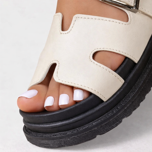Women's Platform Slide Sandals with Chunky Sole
