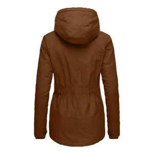 Women's Waterproof Winter Coat with Hood and Longline Design