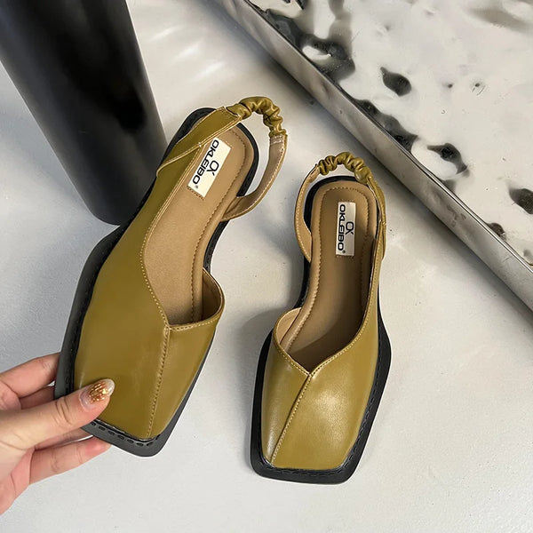 Stylish Women's Slingback Sandals with Comfortable Square Toe