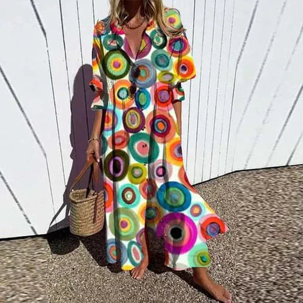 Women’s Floral Print Boho Maxi Dress