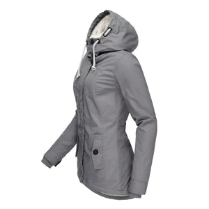 Women's Waterproof Winter Coat with Hood and Longline Design