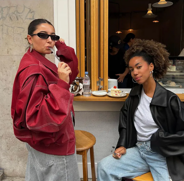 Women's Oversized Faux Leather Bomber Jacket
