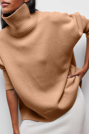 Suéter de cuello alto oversize y cómodo