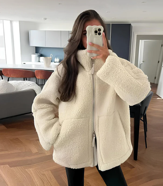 Cozy Sherpa Teddy Jacket for Women