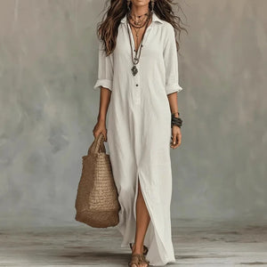 Women’s Boho Button-Down Maxi Dress